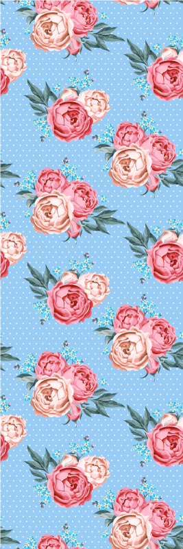 Vinylový koberec do spálne v štýle shabby chic na bodkách - Tenstickers