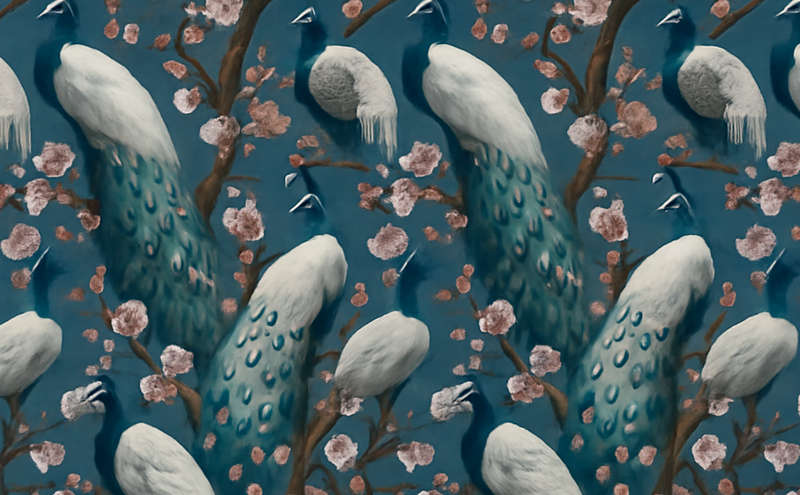 Vinylový koberec do spálne elegantné krásne pávy - Tenstickers