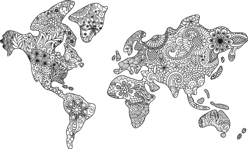 Vinylový koberec do spálne s mandalovou mapou - Tenstickers