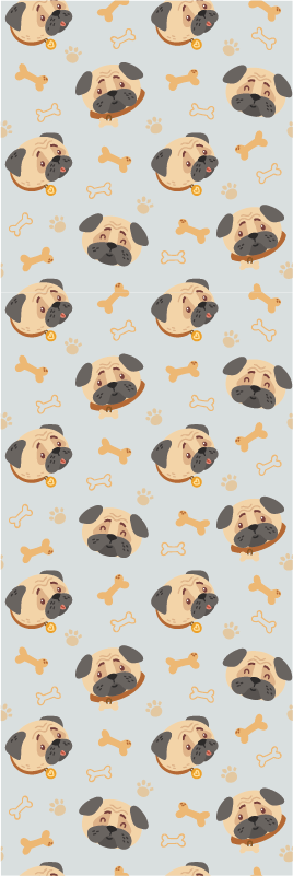 Vinylový koberec do spálne s motívom šteniat buldoga - Tenstickers