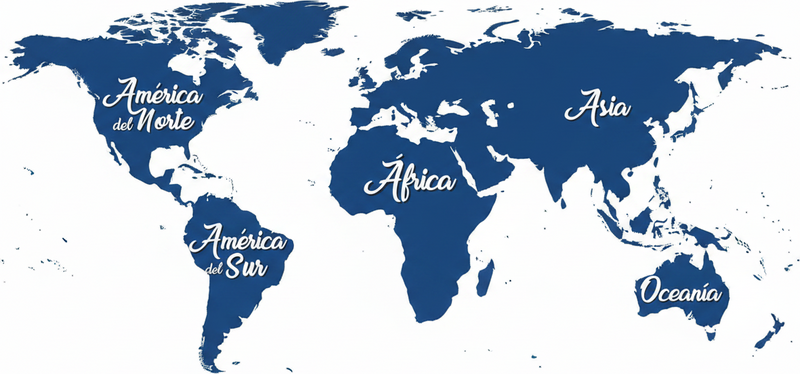 Vinylový koberec do spálne mapa sveta classic blue - Tenstickers