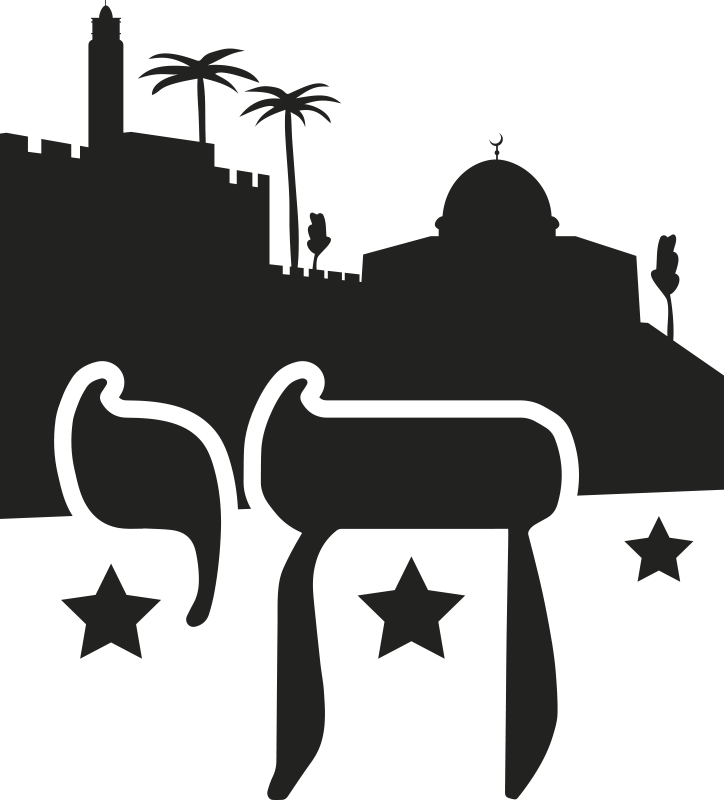 Vinylový koberec do spálne s symbolom chai - Tenstickers