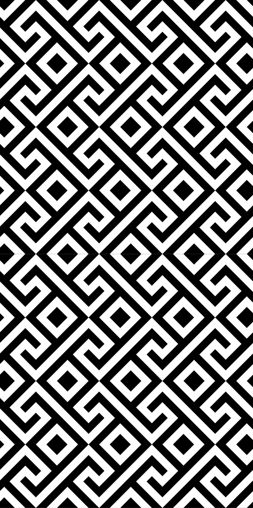 Severský vinylový koberec s čiernobielym geometrickým vzorom - Tenstickers