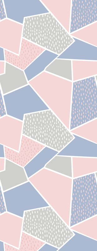 Severský vinylový koberec geometrické jemné pastely - Tenstickers