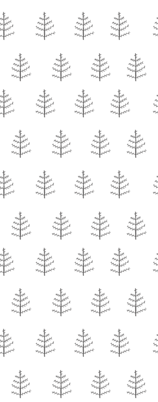 Severský vinylový koberec šedé minimalistické tvary stromov - Tenstickers