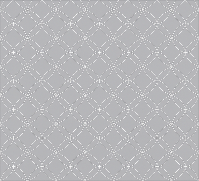 Severský vinylový koberec sivé geometrické abstraktné kvety - Tenstickers