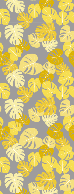Prírodný vinylový koberec monstera pantone leaf - Tenstickers