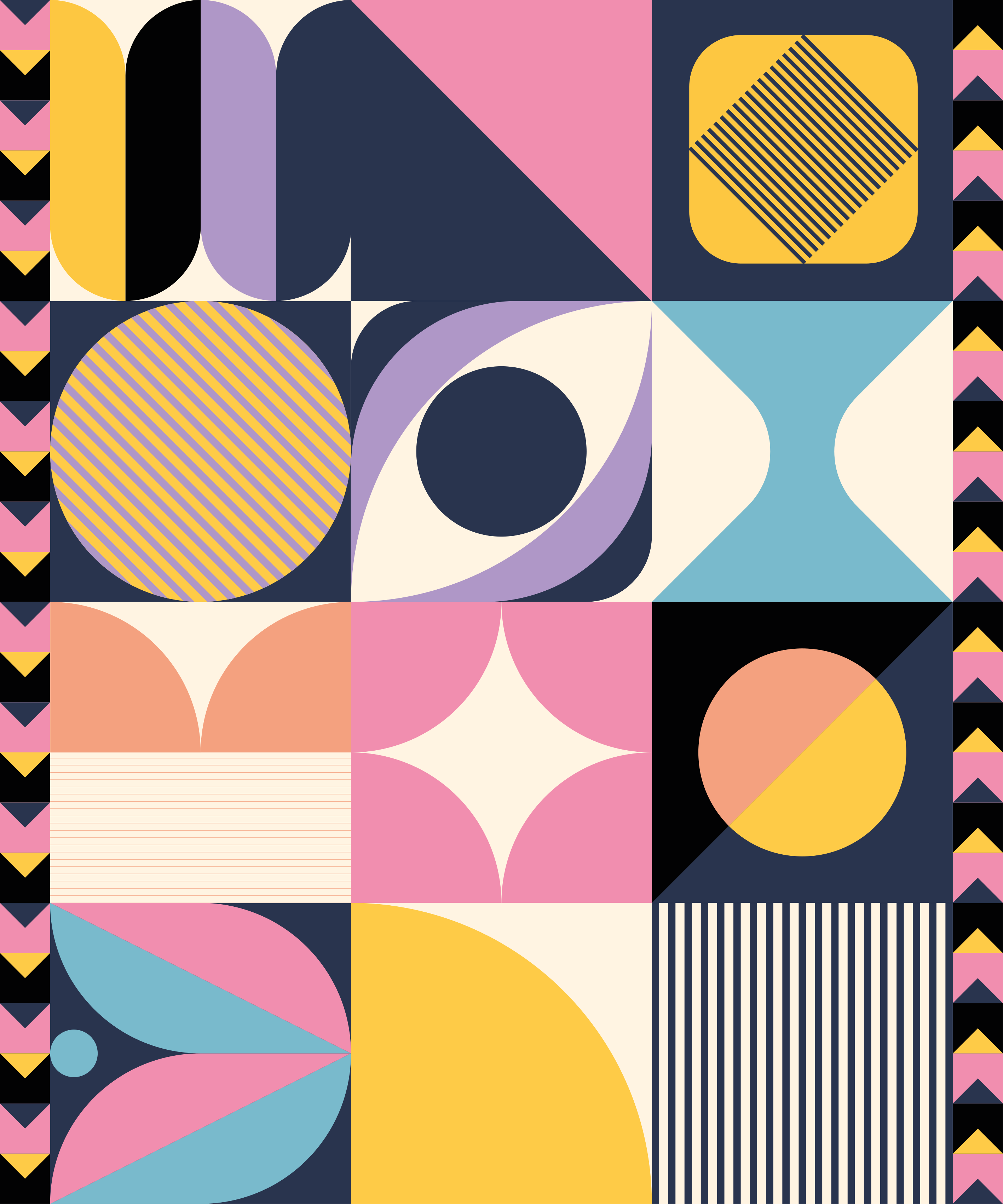 Moderný vinylový koberec s geometrickým umením - Tenstickers