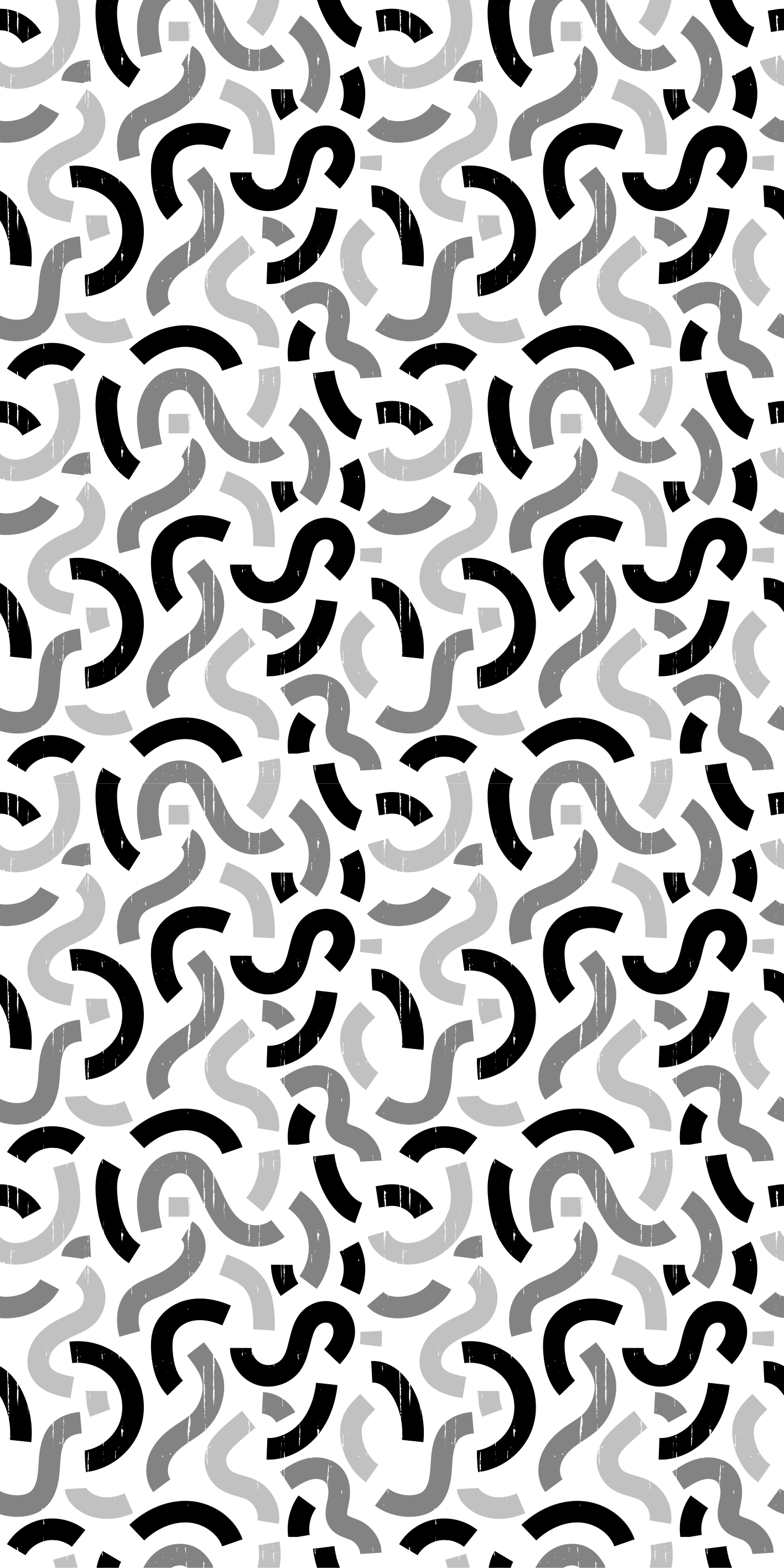Vzorovaný vinylový koberec čiernobiele geometrické vzory - Tenstickers