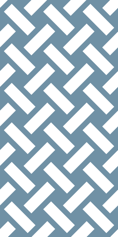 Vzorovaný vinylový koberec geometrický modrý štvorcový vzor - Tenstickers