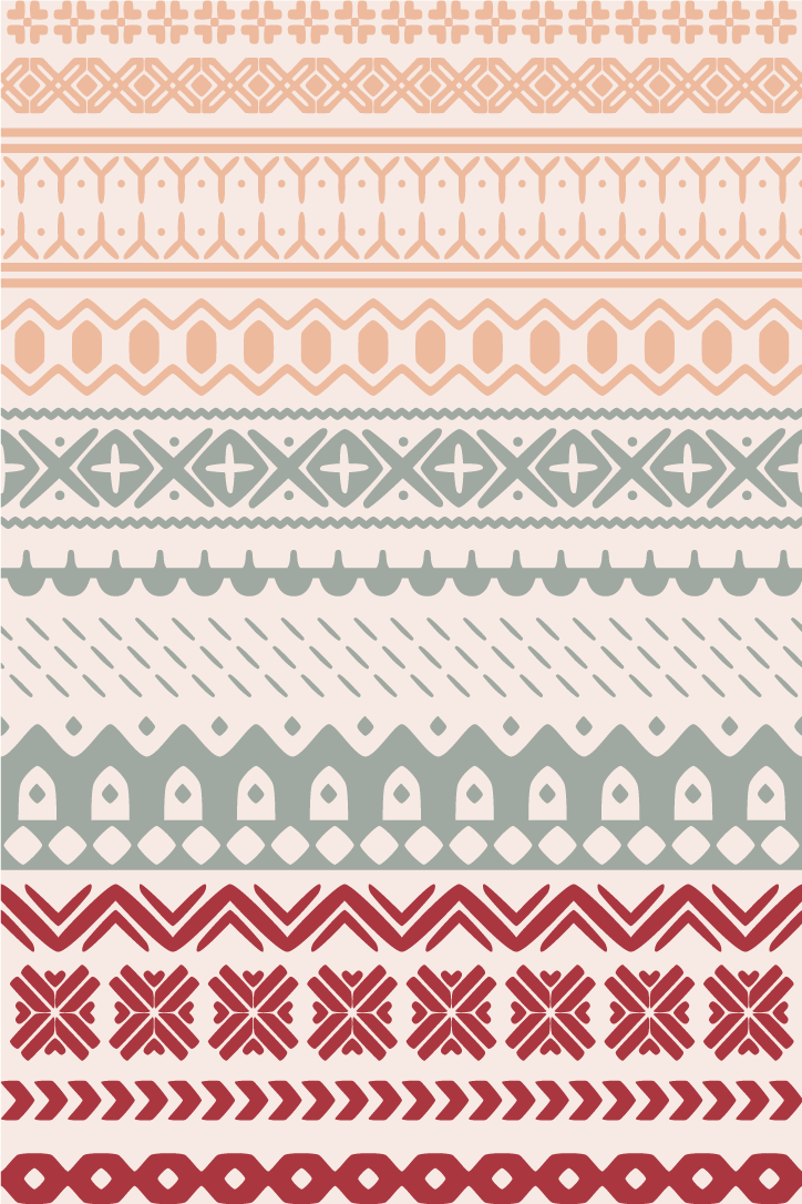 Vzorovaný vinylový koberec viking vzor vintage - Tenstickers