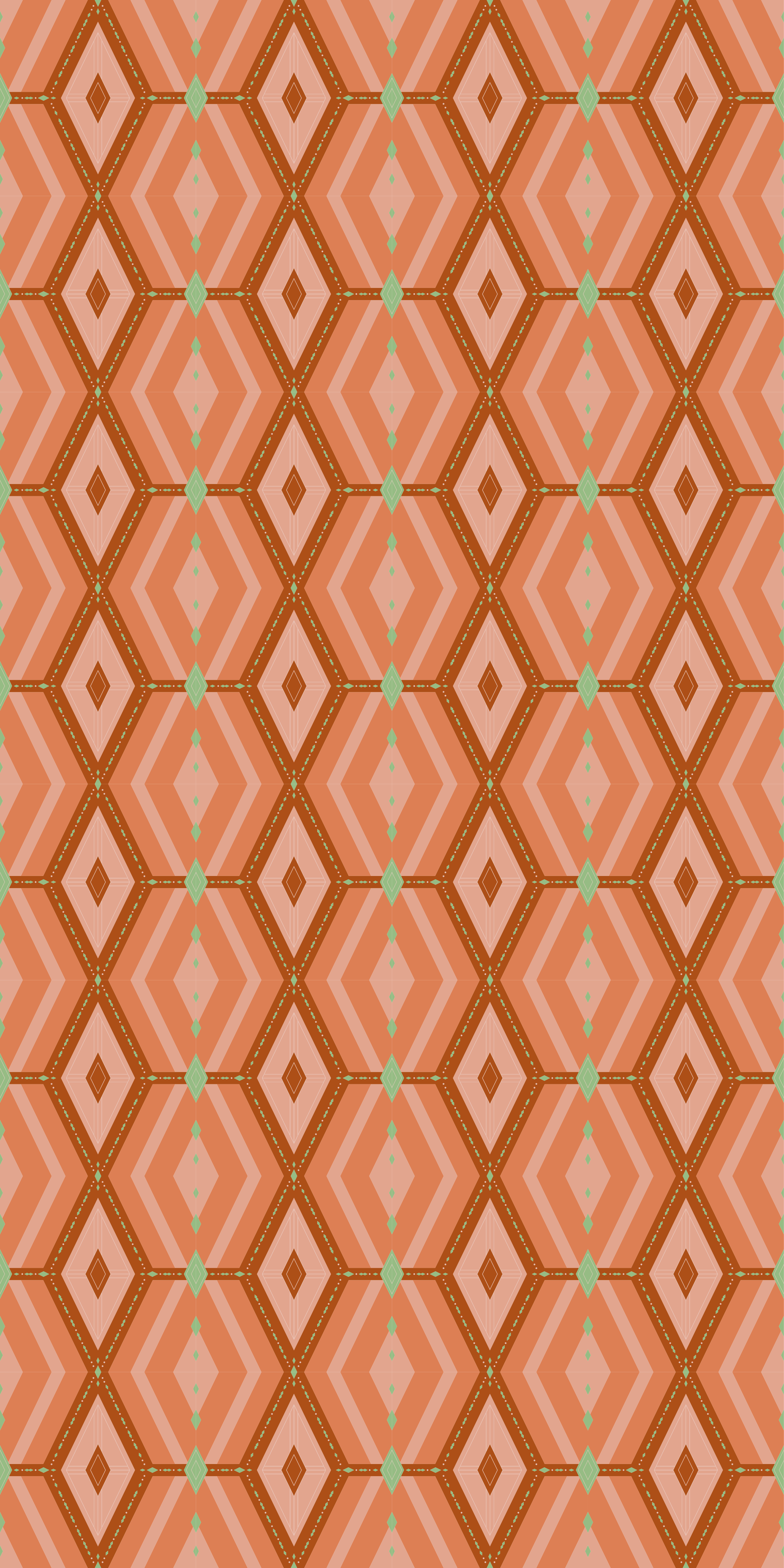 Vinylový koberec vintage geometrické jesenné odtiene 30s - Tenstickers