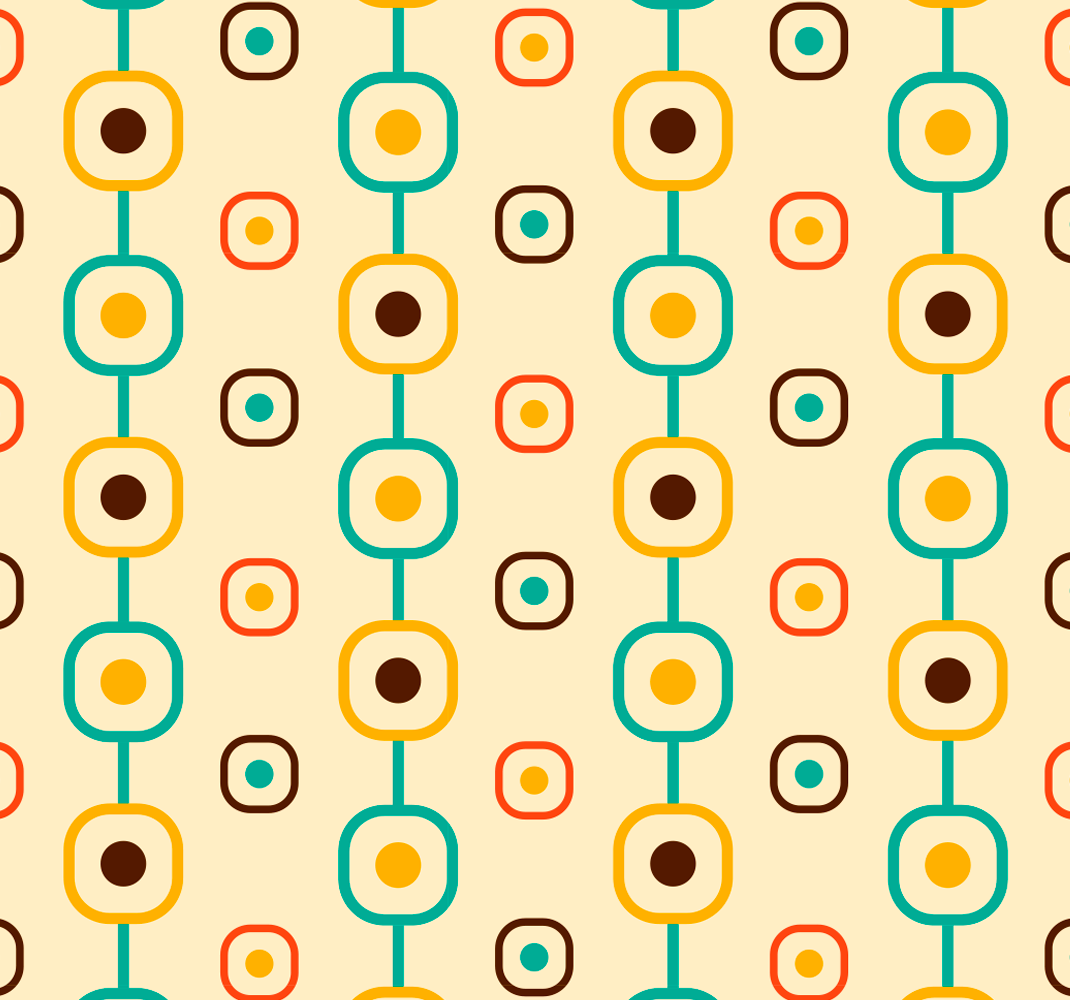 Vinylový koberec vintage geometria 60. rokov - Tenstickers
