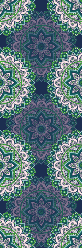 Vinylový koberec vintage vitrážová mandala - Tenstickers