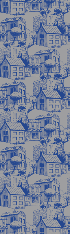 Vinylový koberec vintage vintage fasády - Tenstickers