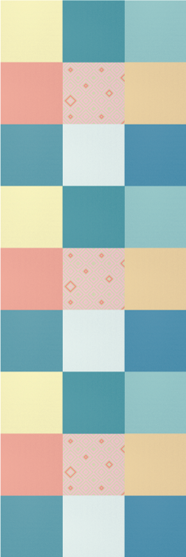 Vinylový koberec vintage farebný retro patchwork - Tenstickers