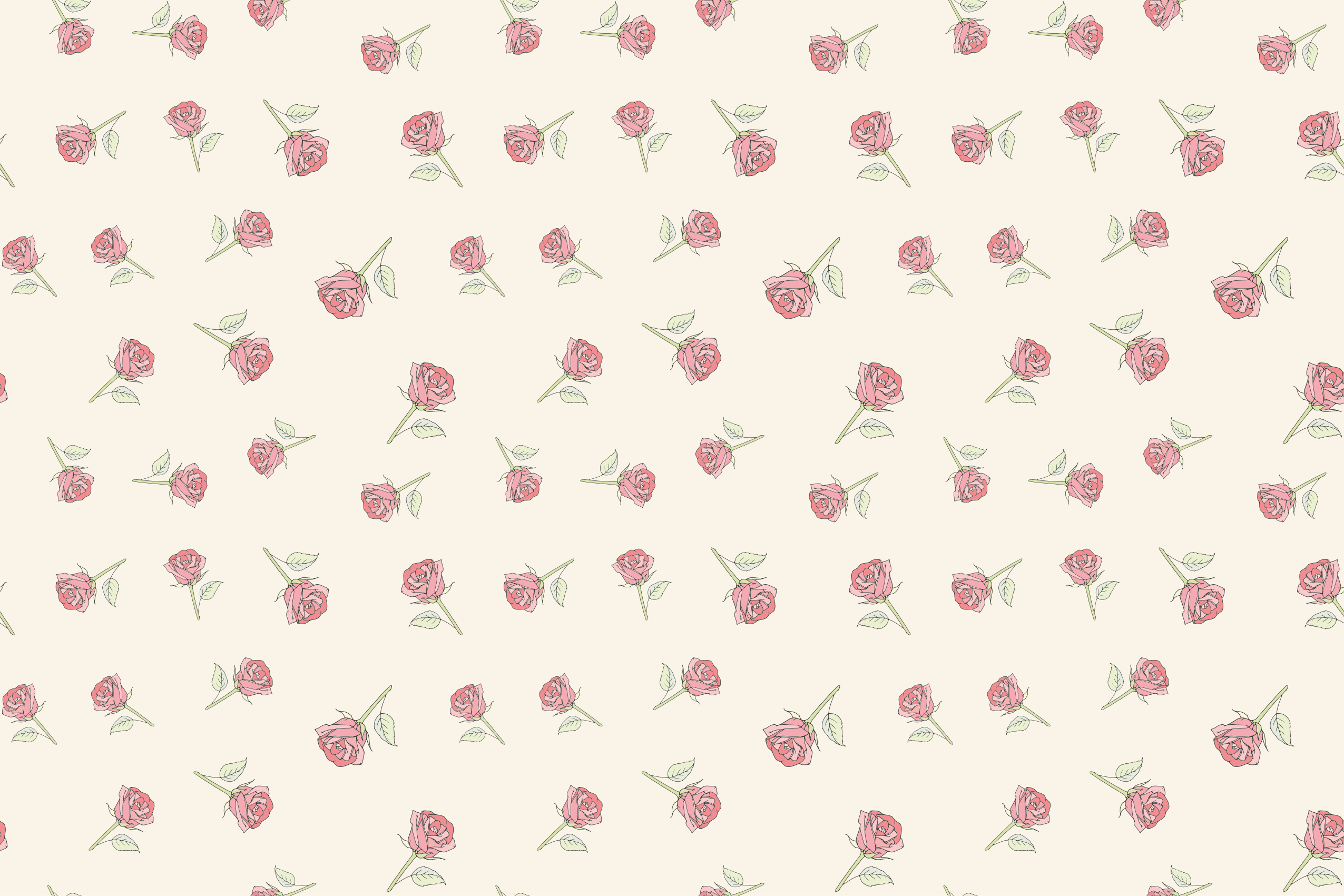 Vinylový koberec vintage romantický ružový vzor - Tenstickers