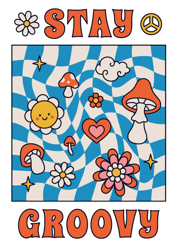 Vinylový koberec citáty zostaň v pohode - Tenstickers