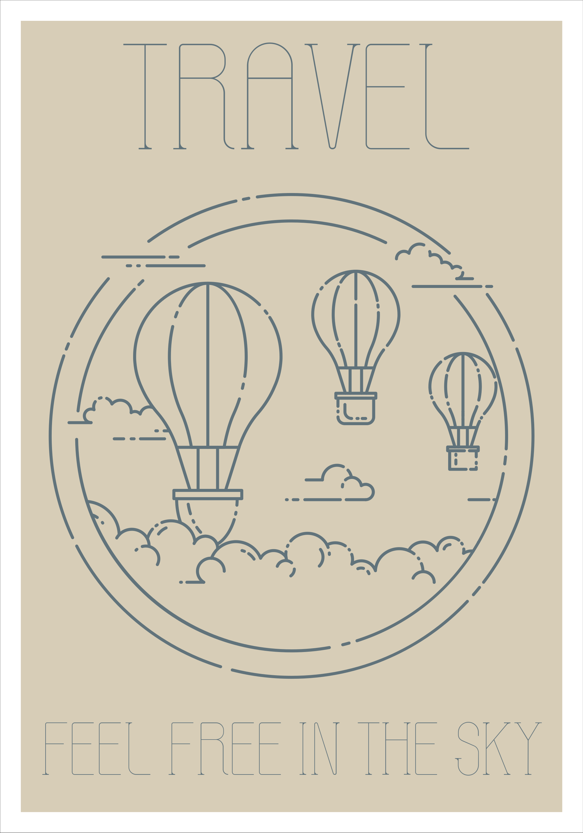 Vinylový koberec citáty minimalistický balón - Tenstickers