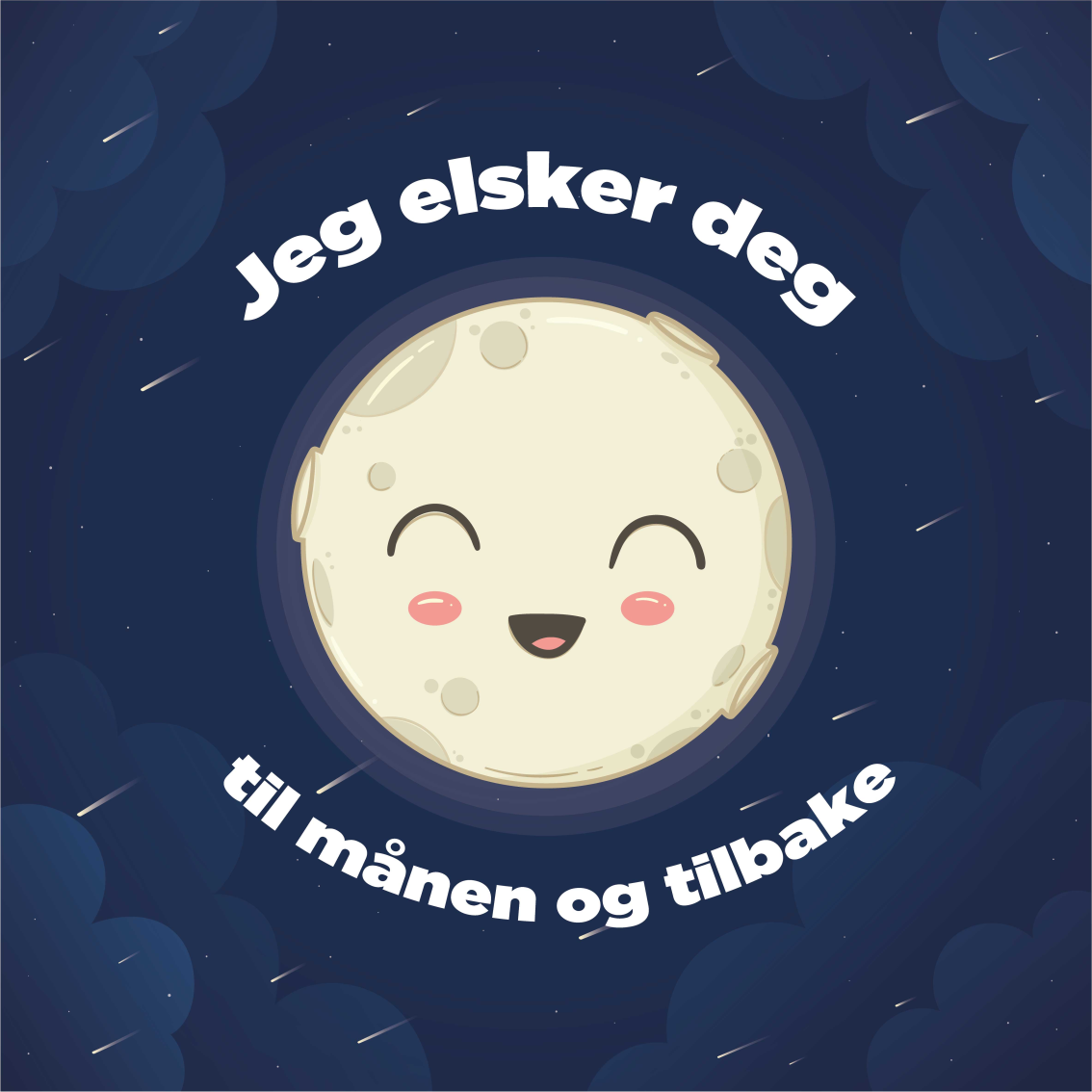 Vinylový koberec citáty milujem ťa až na mesiac - Tenstickers