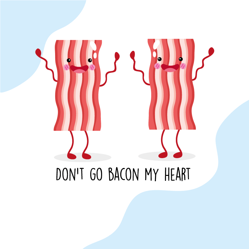Vinylový koberec citáty vtipný citát s baconom - Tenstickers
