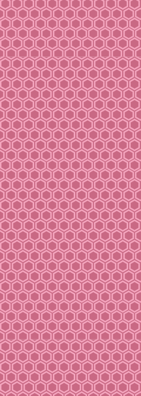 Vzorovaný vinylový koberec s ružovým geometrickým hexagónom - Tenstickers