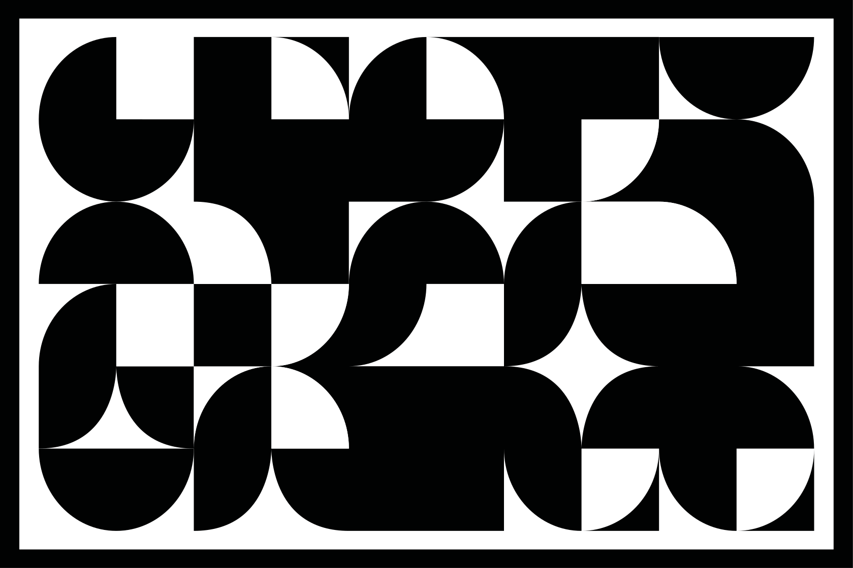 Vinylový koberec s geometrickými tvarmi čierny kruh - Tenstickers