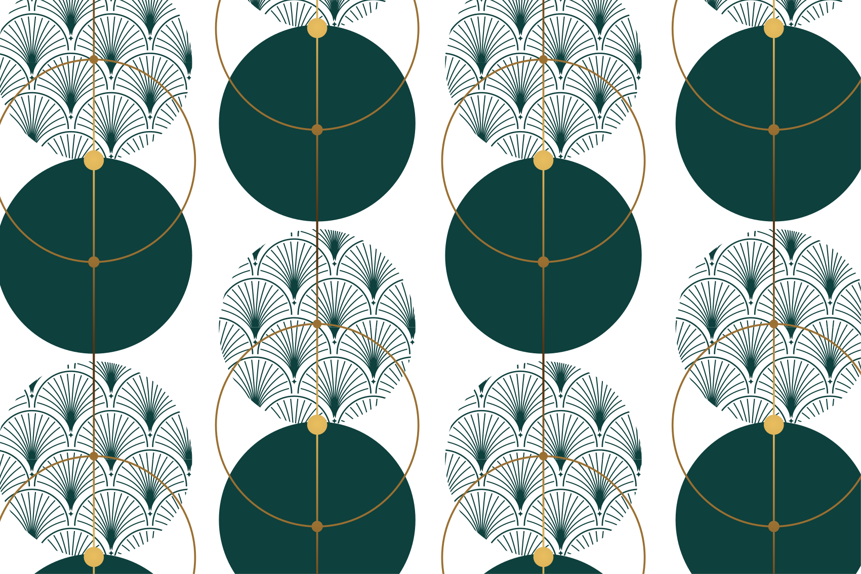 Vinylový koberec s geometrickými tvarmi v glamour štýle - Tenstickers