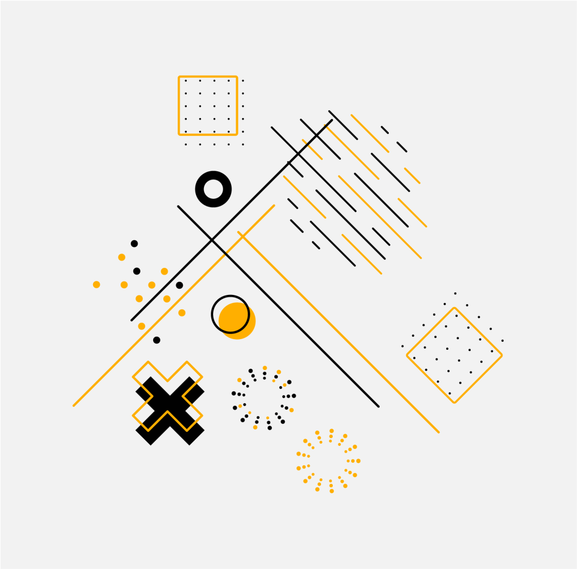 Vinylový koberec s geometrickými tvarmi sústredené kruhy - Tenstickers