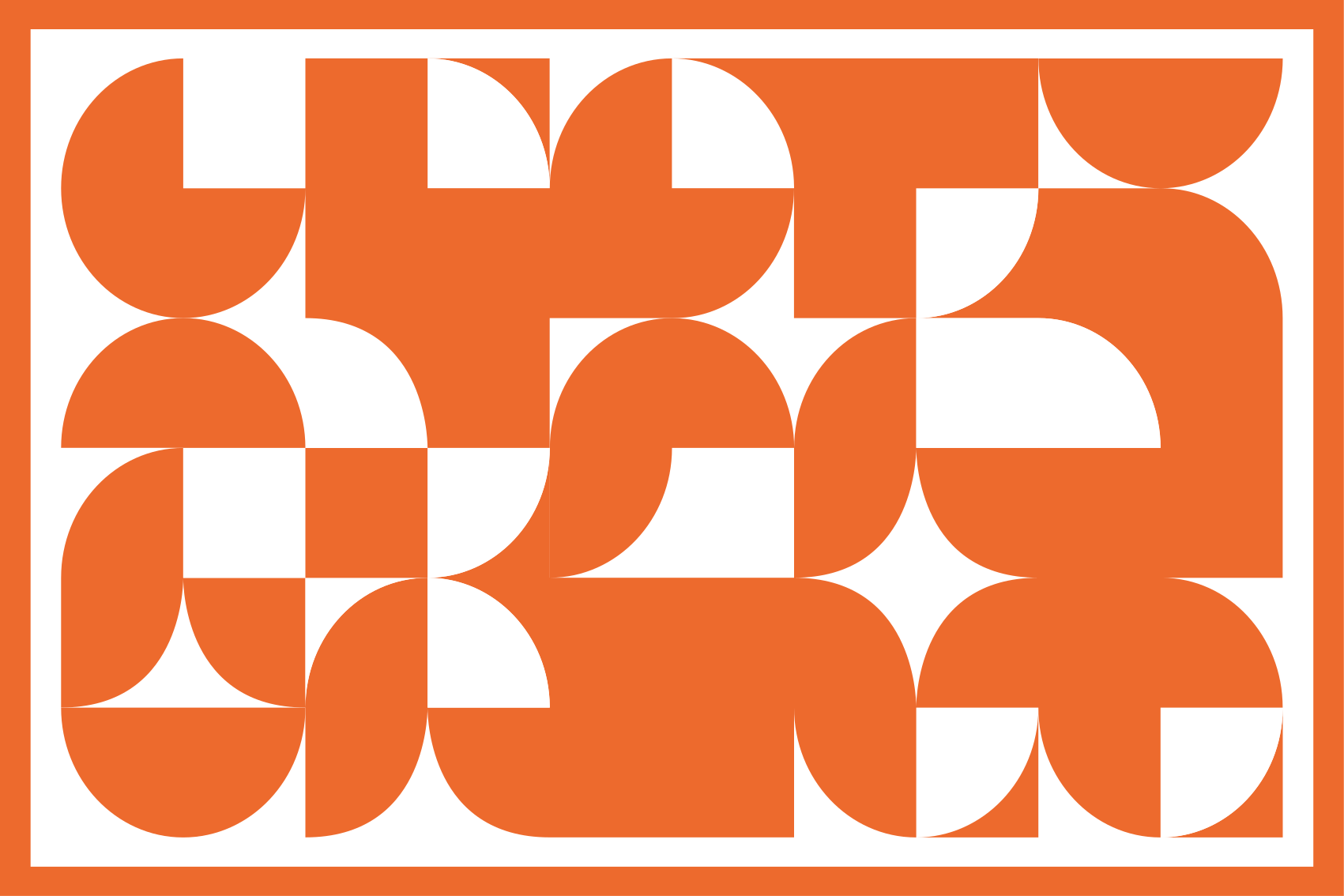 Vinylový koberec s geometrickými tvarmi oranžový kruh - Tenstickers