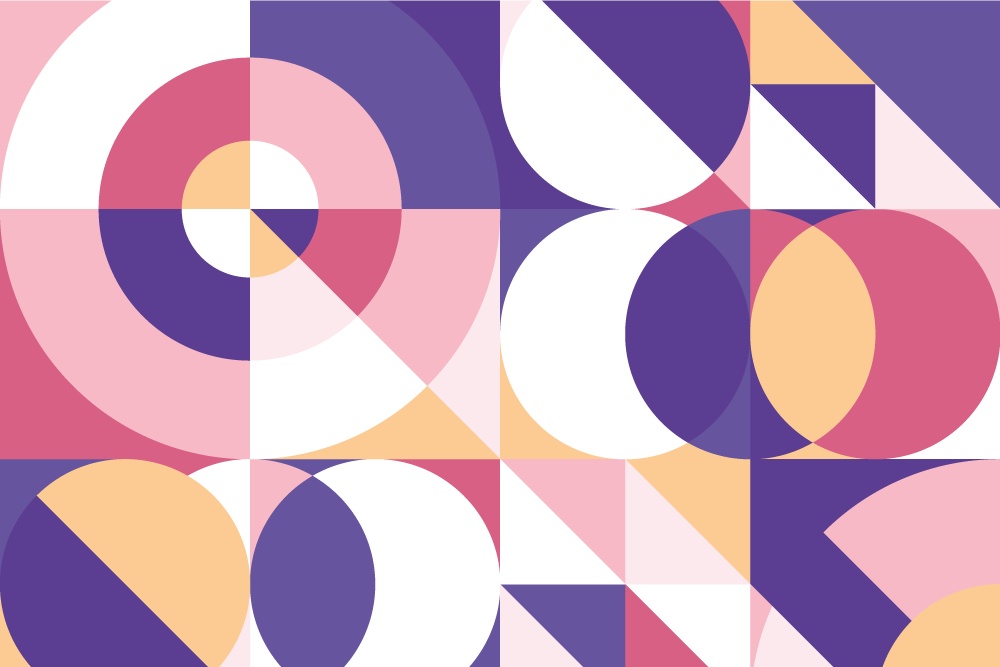 Vinylový koberec s geometrickými tvarmi abstraktného umenia - Tenstickers