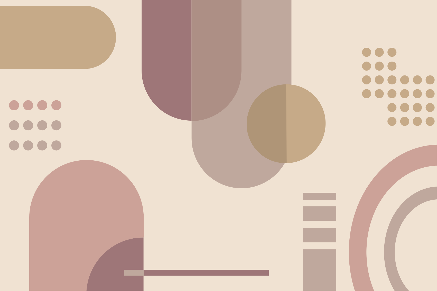 Vinylový koberec s geometrickými tvarmi v šedej a hnedej - Tenstickers