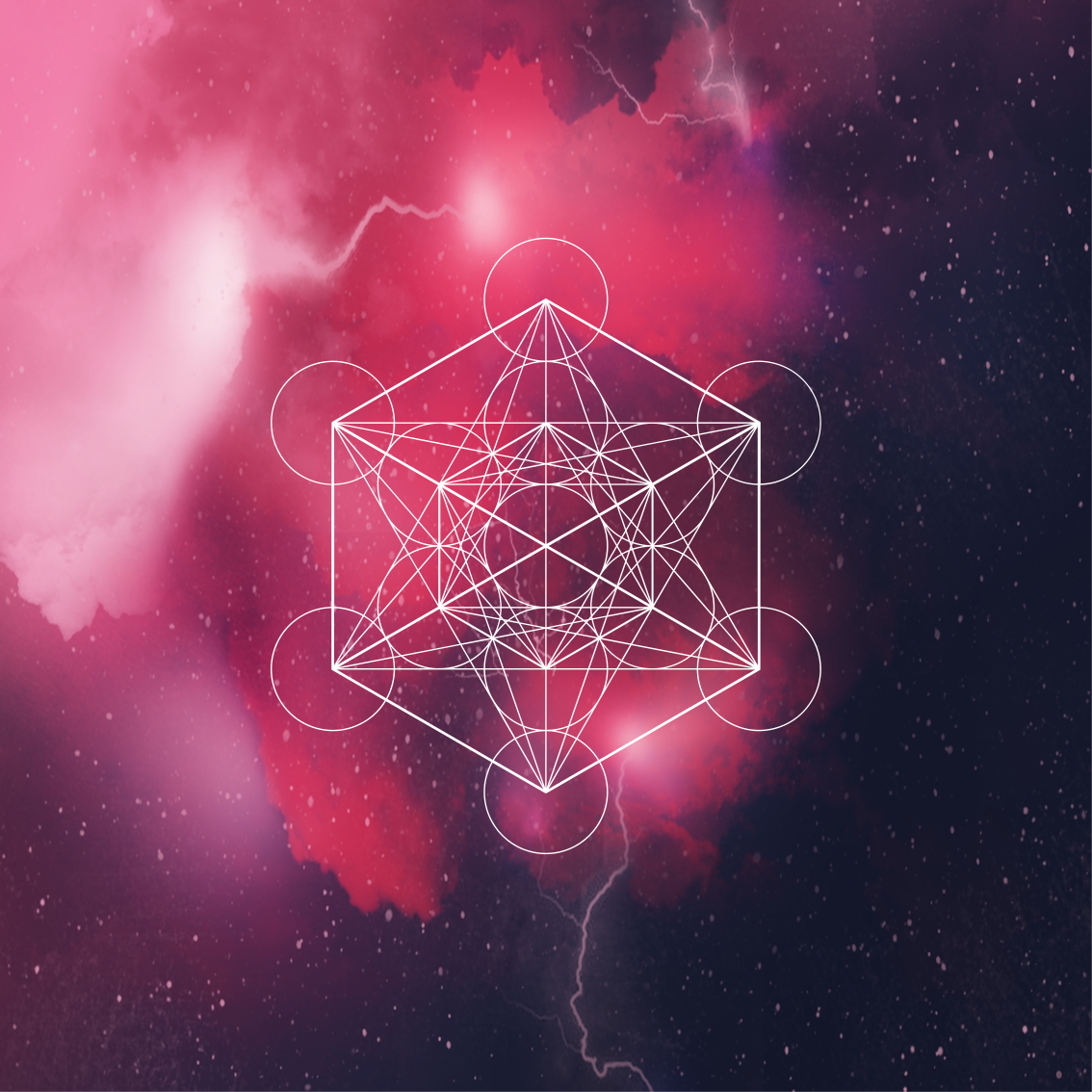 Vinylový koberec s geometrickými tvarmi metatron - Tenstickers