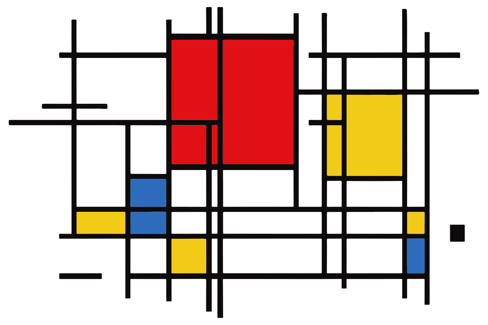 Vinylový koberec s geometrickými tvarmi umelecké línie - Tenstickers