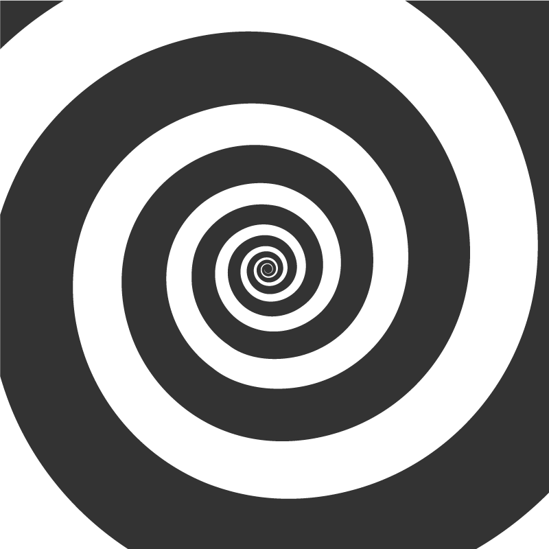 Vinylový koberec s geometrickými tvarmi v spirálovom pohybe - Tenstickers
