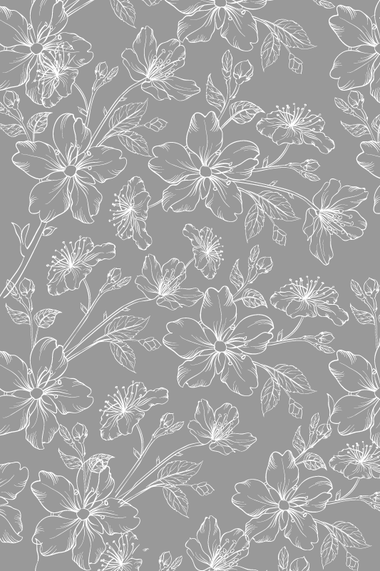 Sivý vinylový koberec so šedým vzorom - Tenstickers