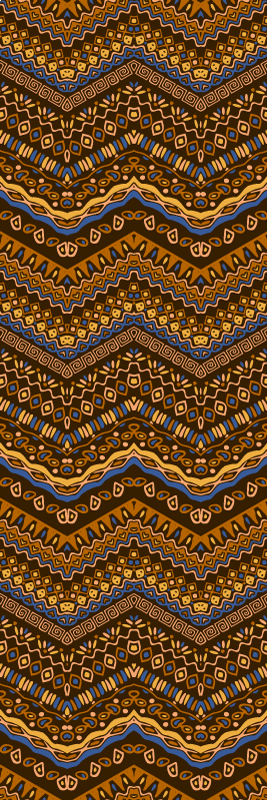 Vinylový koberec do chodby v africkom tribal vzore - Tenstickers