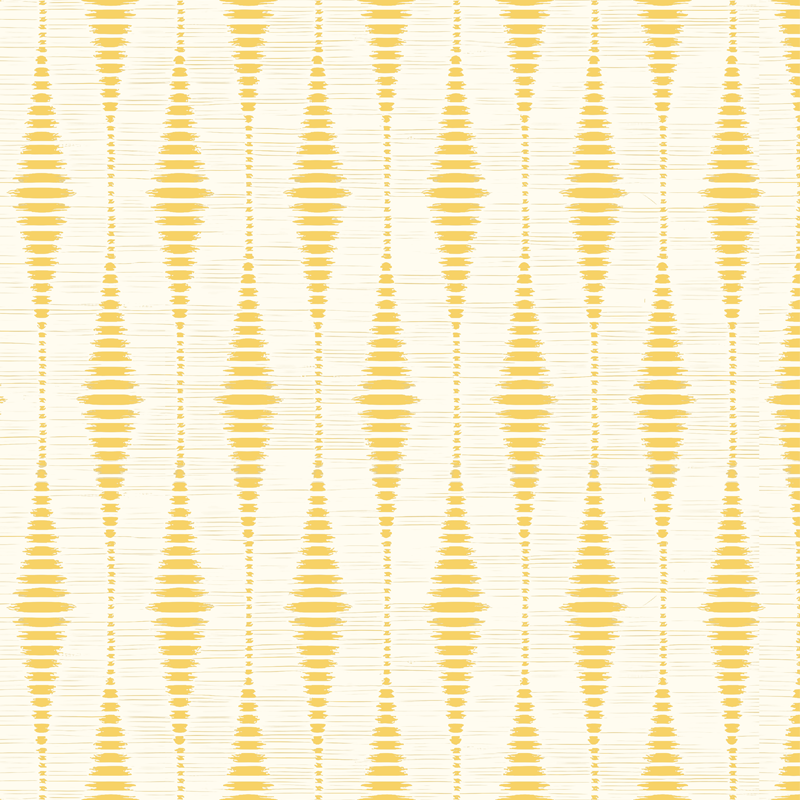 Žltý vinylový koberec rabaul ikat - Tenstickers