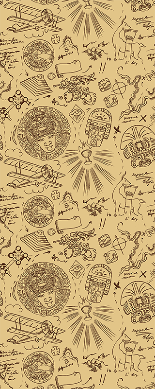 Žltý vinylový koberec indiana jones - Tenstickers