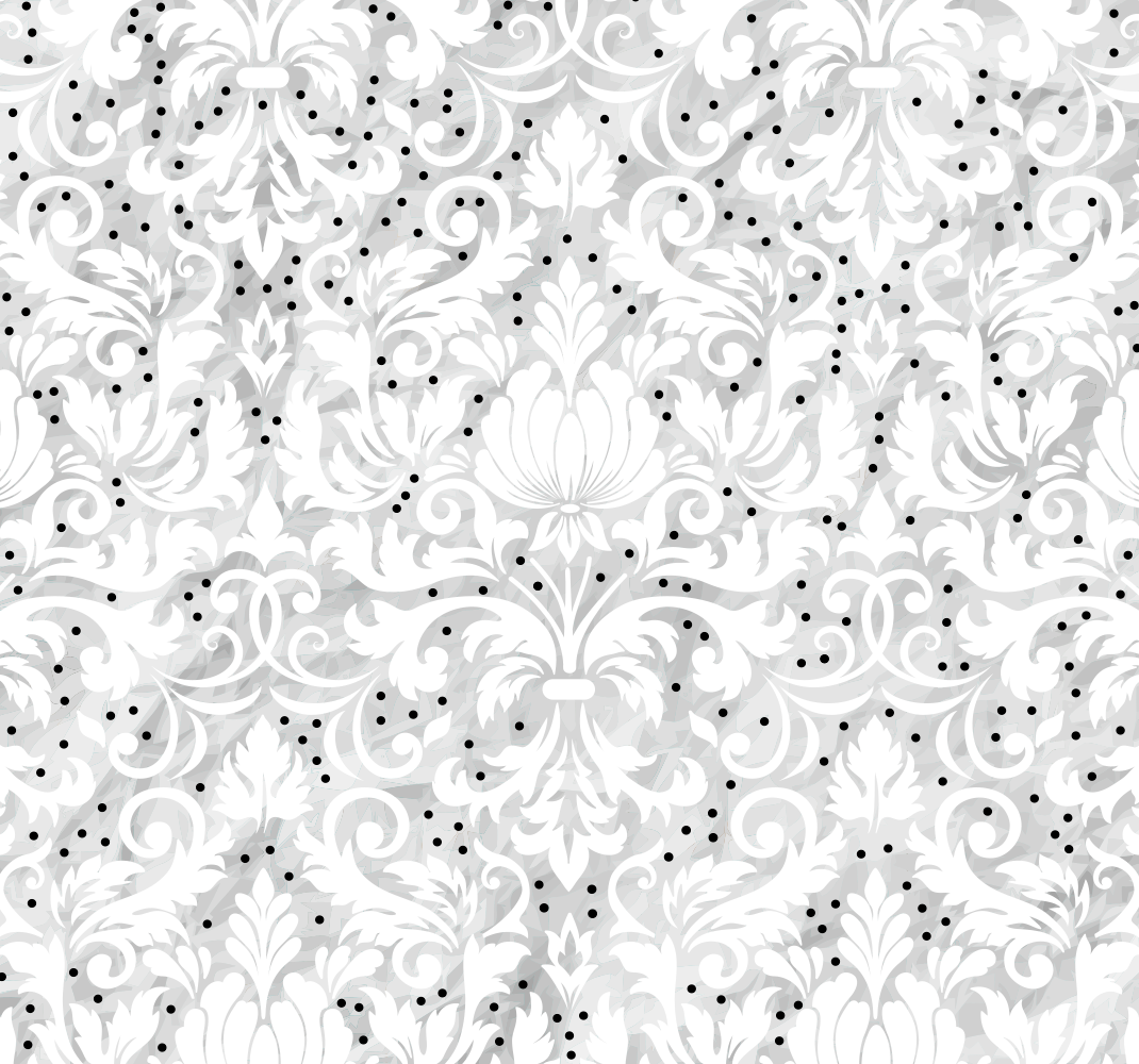 Biely vinylový koberec s kvetinovým vzorom elegance - Tenstickers