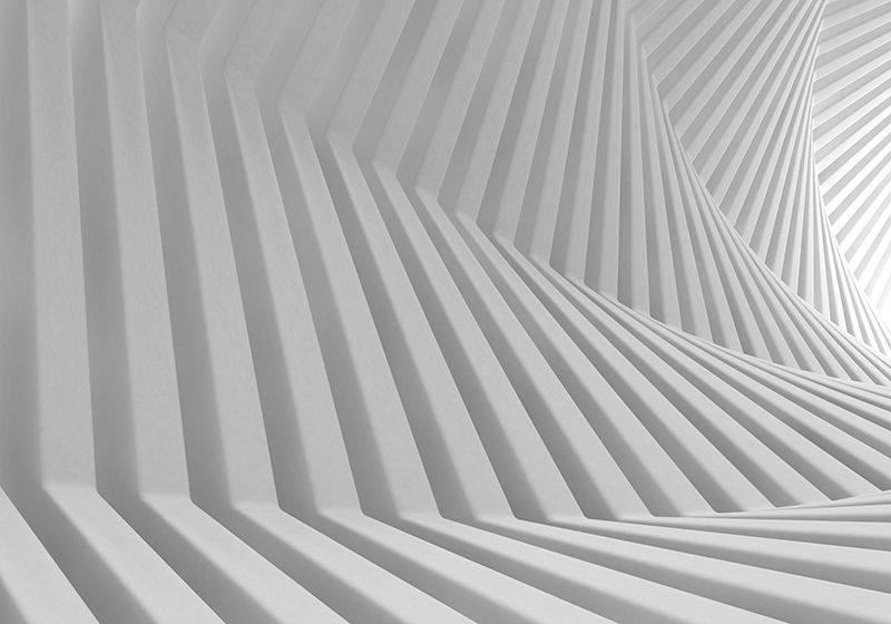 Biely vinylový koberec abstraktné geometrické vlny - Tenstickers
