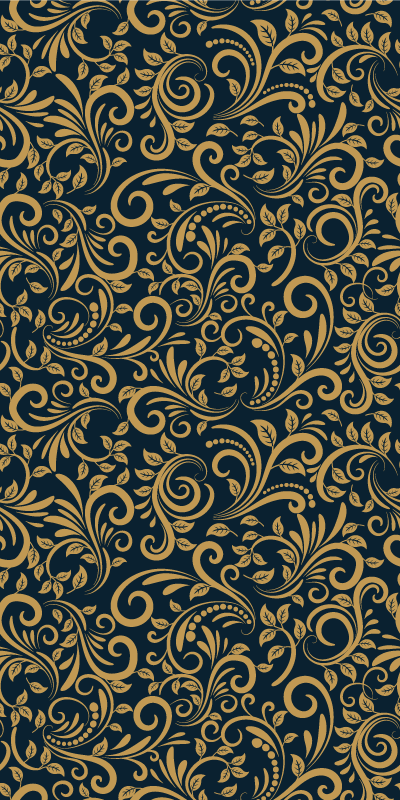 Hnedý vinylový koberec versace zlatý čierny - Tenstickers