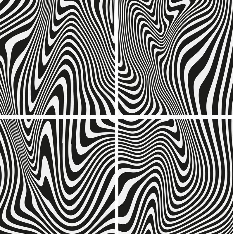 Čierny vinylový koberec zebra 3d efekt - Tenstickers