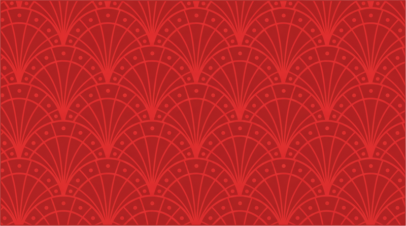 Červený vinylový koberec elegantný art deco - Tenstickers