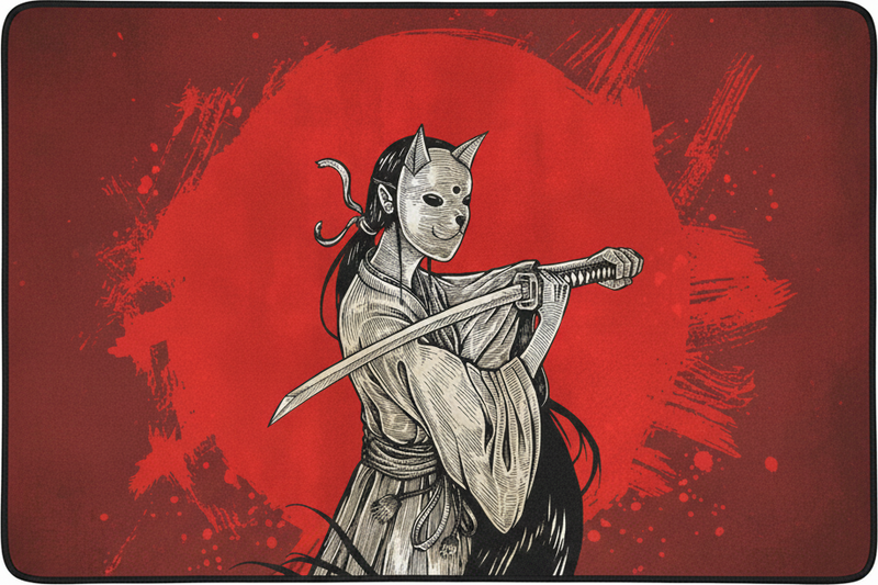 Červený vinylový koberec s anime motívom - Tenstickers