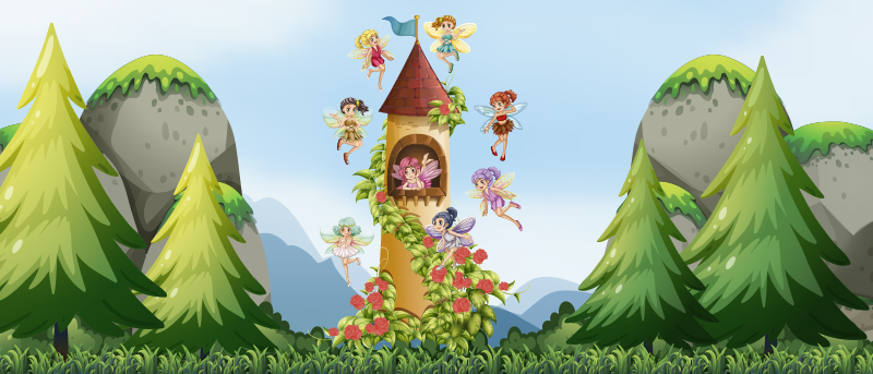 Báječný rozprávkový vinylový koberec pre batoľatá - Tenstickers