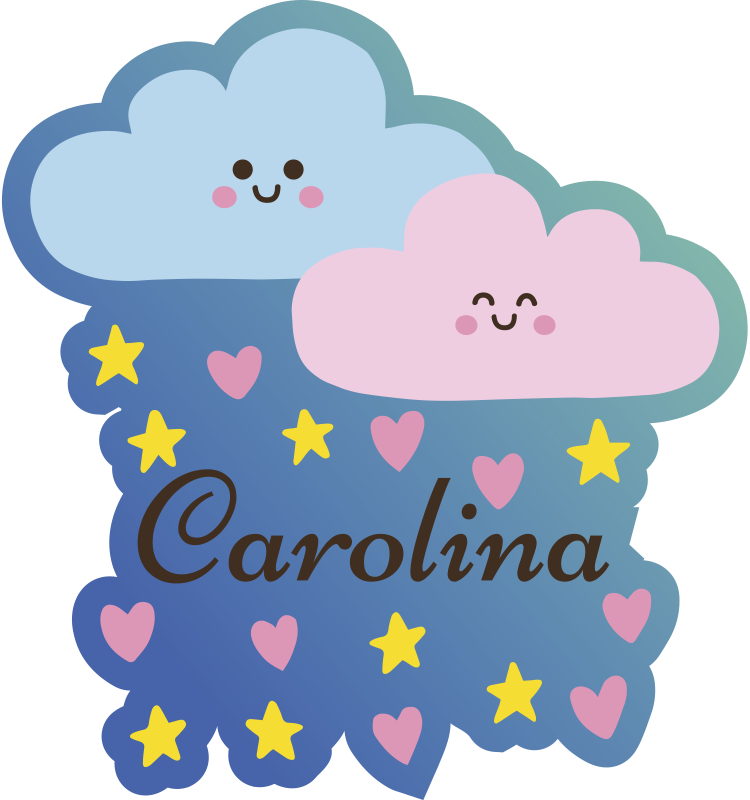 Vinylový koberec s prispôsobiteľnými mrakmi a hviezdami - Tenstickers