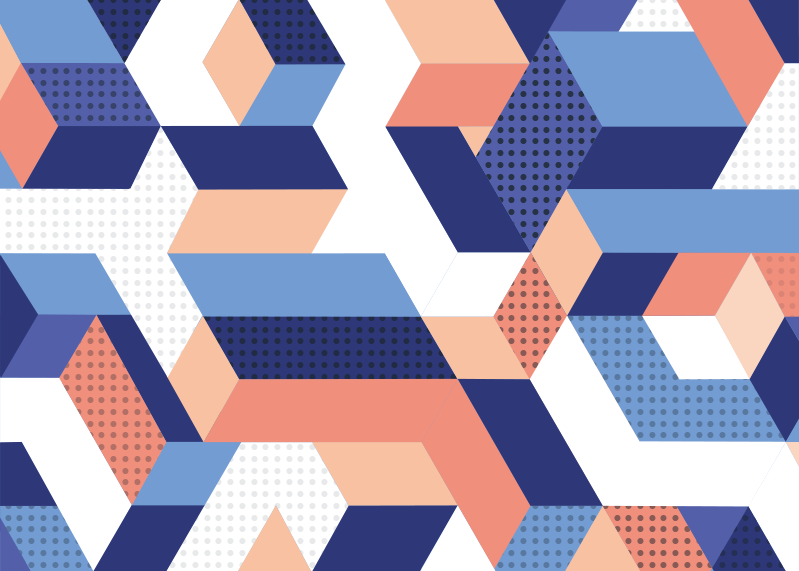 Moderný 3d geometrický vinyl koberec - Tenstickers