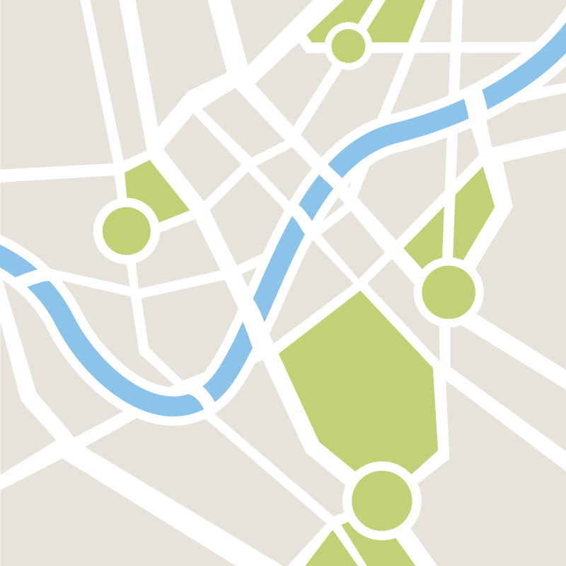 detský vinylový koberec ihrisko s mapou mesta - Tenstickers