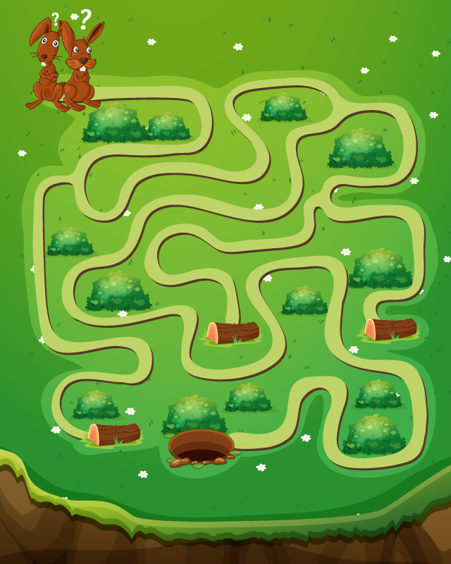 Báječný detský bludisko z vinylového koberca - Tenstickers